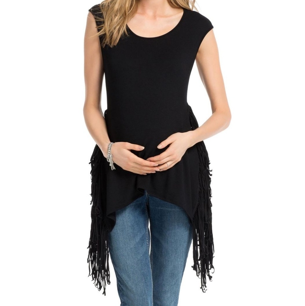 NWT Medium Fringe Maternity Tank with Fringe